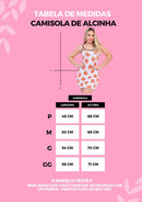 Camisola Alcinha Coração Rosa e Cinza