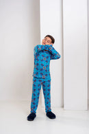 Pijama Longo Infantil Stitch Super Heroi