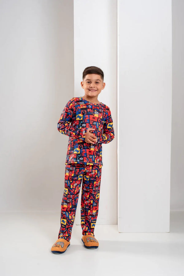 Pijama Longo Infantil Homem Aranha Gibi