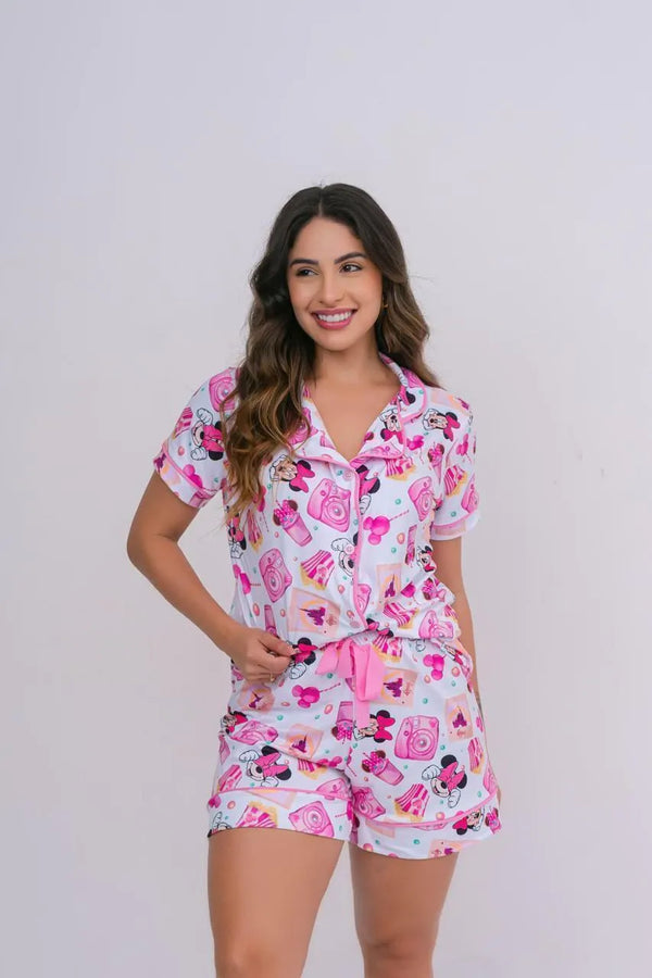 Pijama Americano Curto Minnie