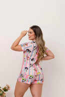 Pijama Americano Curto Meninas Superpoderosas Rosa
