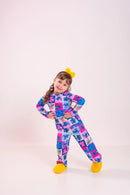 Pijama Longo Infantil Stitch e Anjo Quadriculado