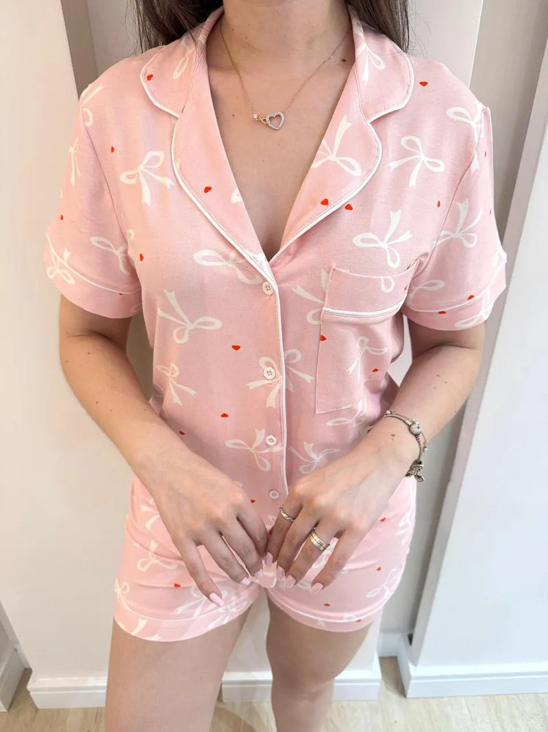 Pijama Americano Luxo Laços de Amor