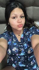 Pijama Americano Curto Stitch Noite