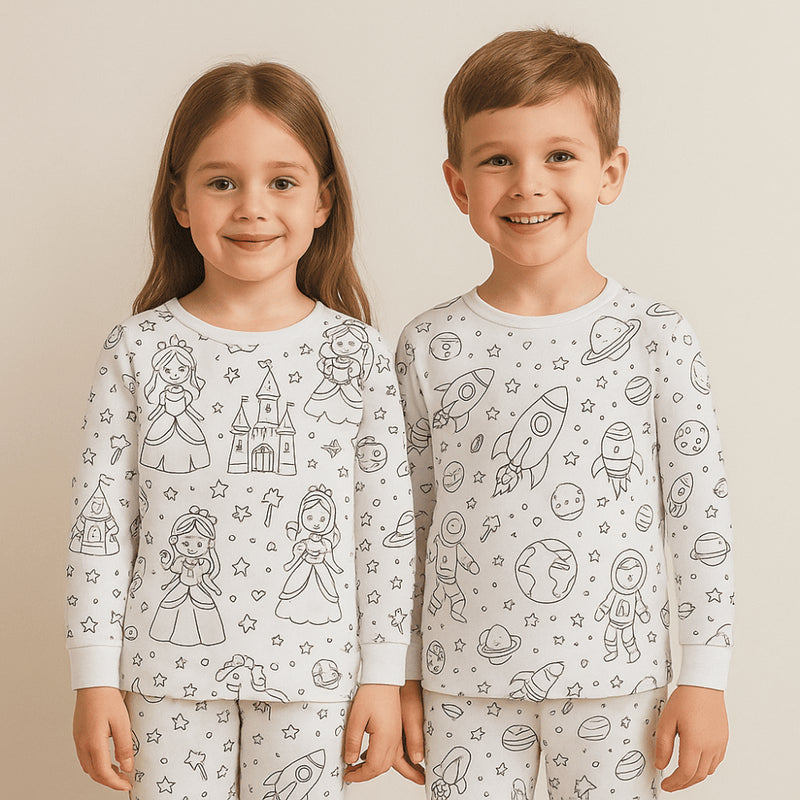 Pijama Perfeito + 12 Canetinhas Coloridas que Saem na Lavagem